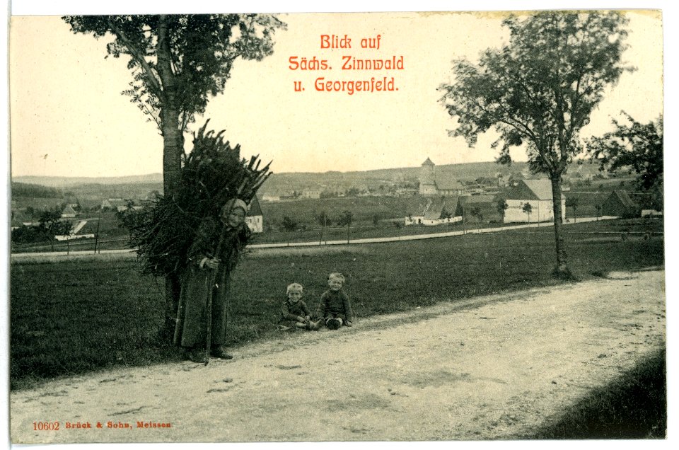 10602-Zinnwald-1909-Blick auf Zinnwald und Georgenfeld-Brück & Sohn Kunstverlag