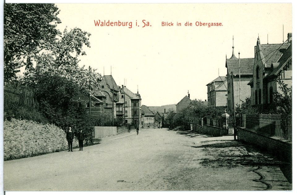 11139-Waldenburg-1910-Obergasse-Brück & Sohn Kunstverlag