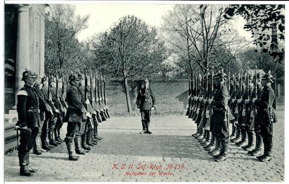 10486-Döbeln-1908-Aufziehen der Wache - Infanterie-Regiment Nr. 139-Brück & Sohn Kunstverlag