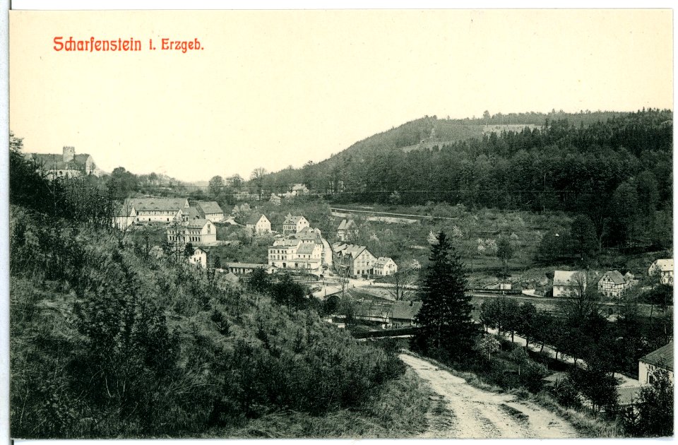 10922-Scharfenstein-1909-Blick auf Scharfenstein-Brück & Sohn Kunstverlag