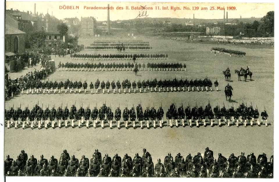 10825-Döbeln-1909-Parademarsch, 11. Infanterie-Regiment Nr. 139-Brück & Sohn Kunstverlag