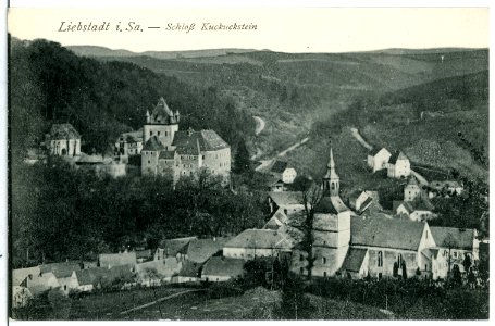 10818-Liebstadt-1909-Blick auf Liebstadt, Schloß Kuckuckstein-Brück & Sohn Kunstverlag