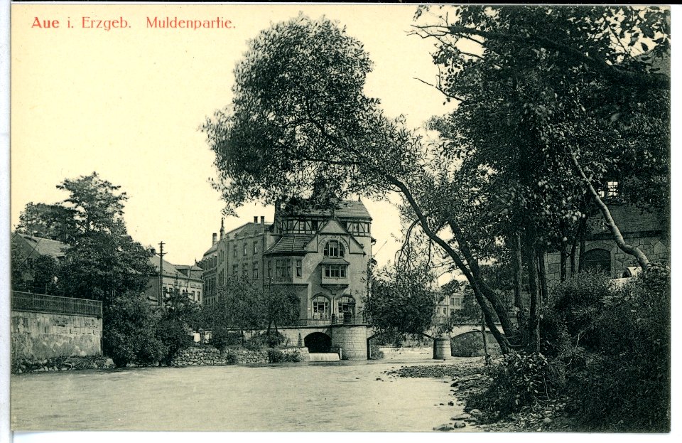 10768-Aue-1909-Muldenpartie-Brück & Sohn Kunstverlag