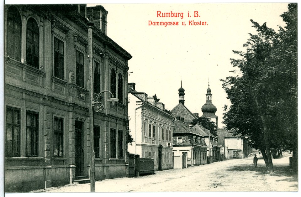 11188-Rumburg-1910-Dammgasse und Kloster-Brück & Sohn Kunstverlag