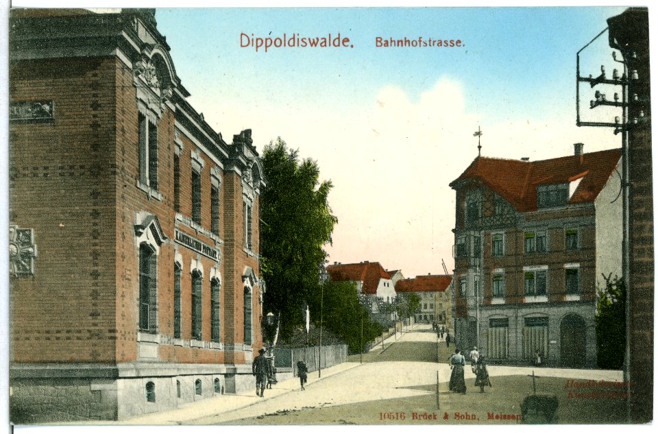 10516-Dippoldiswalde-1908-Bahnhofstraße-Brück & Sohn Kunstverlag