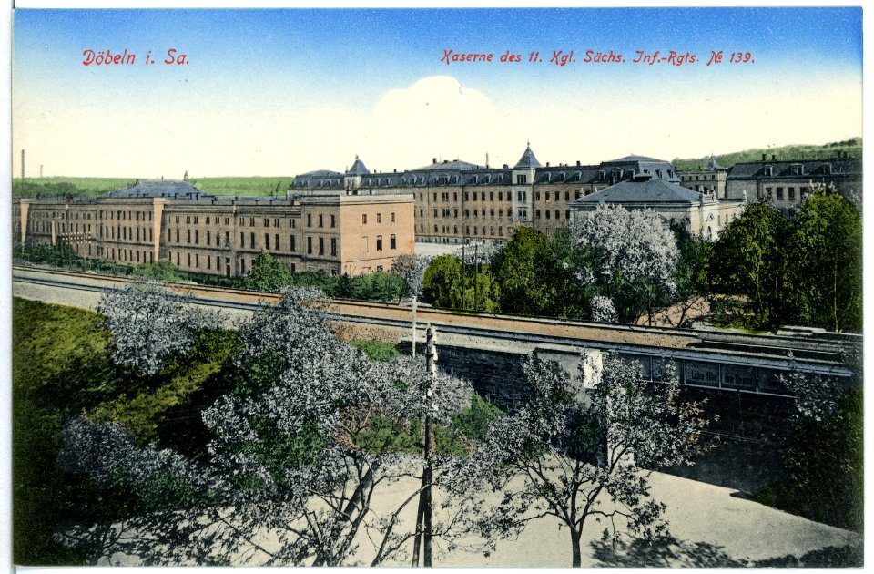 10823-Döbeln-1909-Kaserne des 11. Infanterie-Regiments Nr. 139-Brück & Sohn Kunstverlag