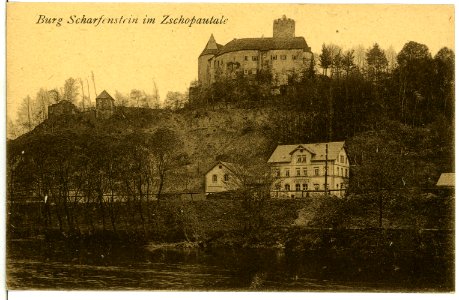 10912-Scharfenstein-1909-Schloß-Brück & Sohn Kunstverlag