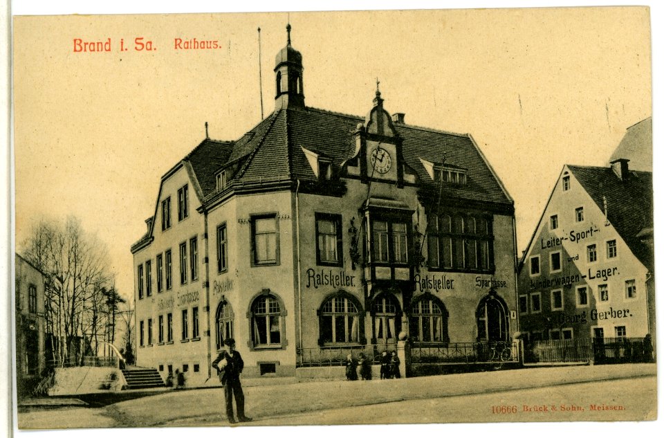10666-Brand-1909-Rathaus-Brück & Sohn Kunstverlag