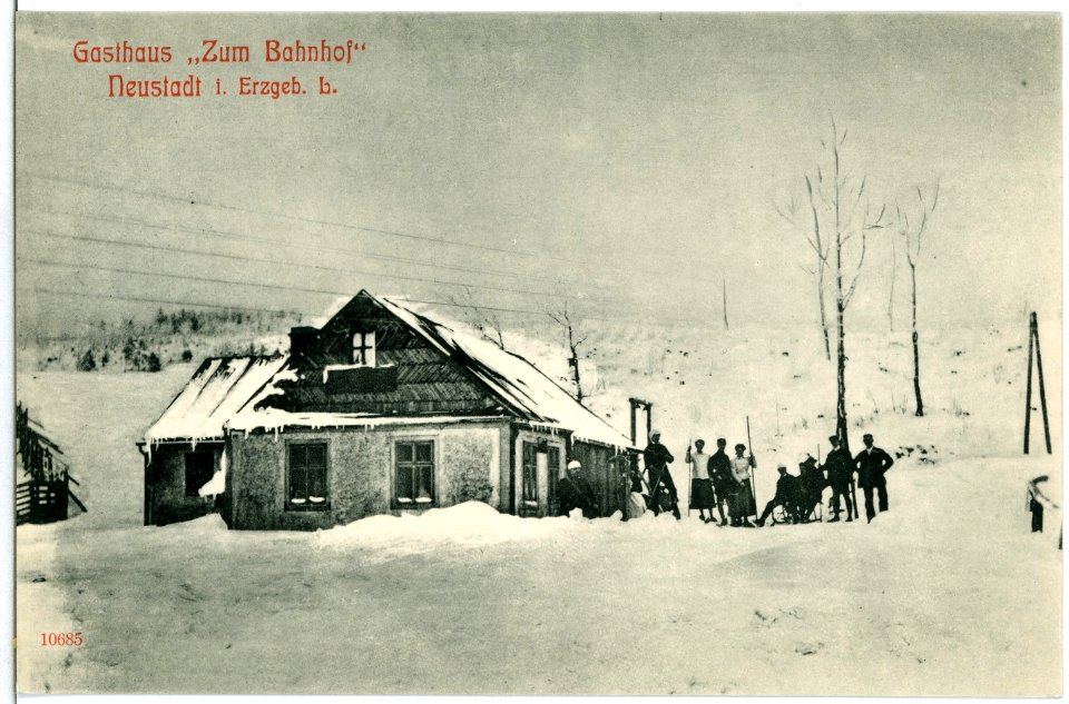10685-Neustadt-1909-Gasthaus zum Bahnhof-Brück & Sohn Kunstverlag