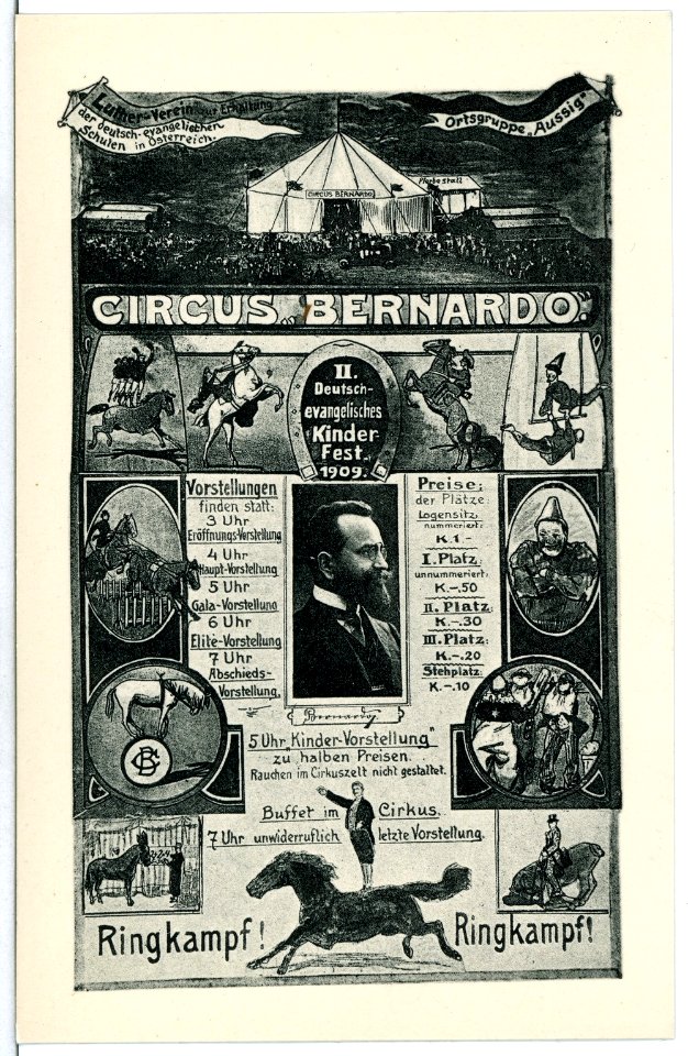 10810-Aussig-1909-Cirkus Bernardo - II. Deutsches-evangelisches Kinderfest 1909-Brück & Sohn Kunstverlag