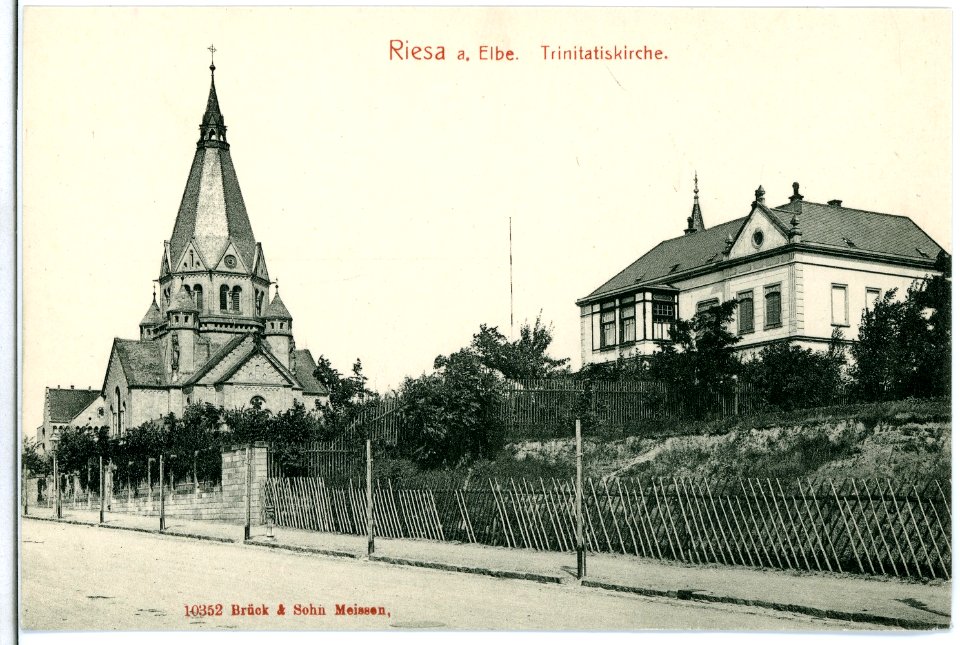 10352-Riesa-1908-Trinitatiskirche-Brück & Sohn Kunstverlag