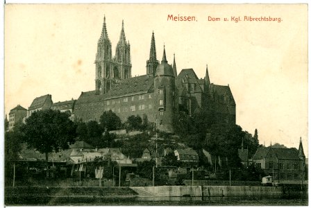 10354-Meißen-1908-Albrechtsburg - Elbseite-Brück & Sohn Kunstverlag