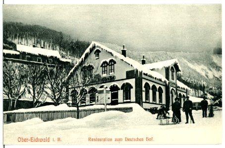 10591-Obereichwald-1909-Restauration zum Deutschen Hof-Brück & Sohn Kunstverlag