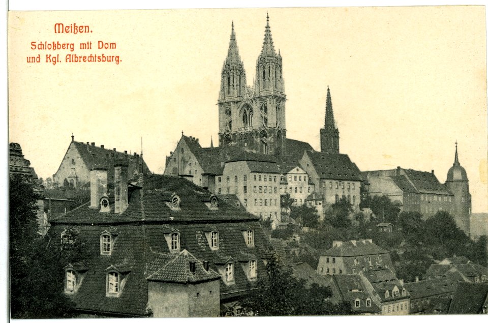 10400-Meißen-1908-Schloßberg mit Dom, Kurien und Bischofsschloß-Brück & Sohn Kunstverlag