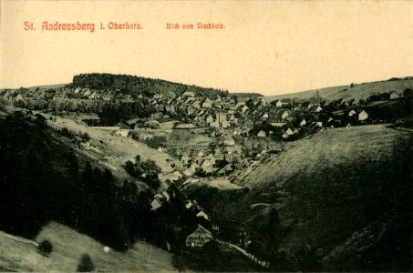10717-St. Andreasberg-1909-Blick vom Treibholz auf den Ort-Brück & Sohn Kunstverlag