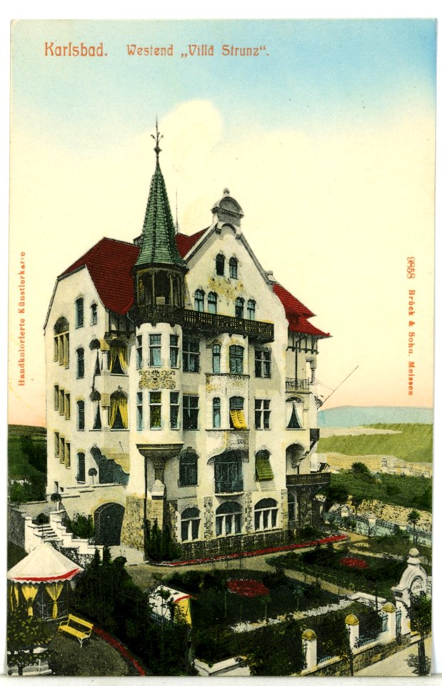 09858-Karlsbad-1908-Westend Villa Strunz-Brück & Sohn Kunstverlag