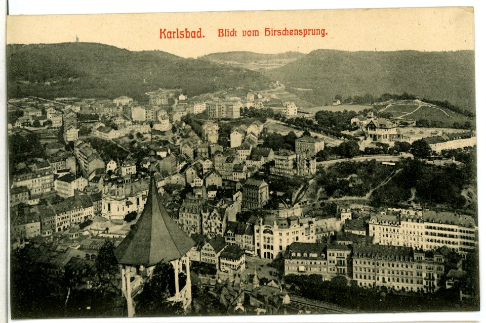 10618-Karlsbad-1909-Blick vom Hirschensprung-Brück & Sohn Kunstverlag