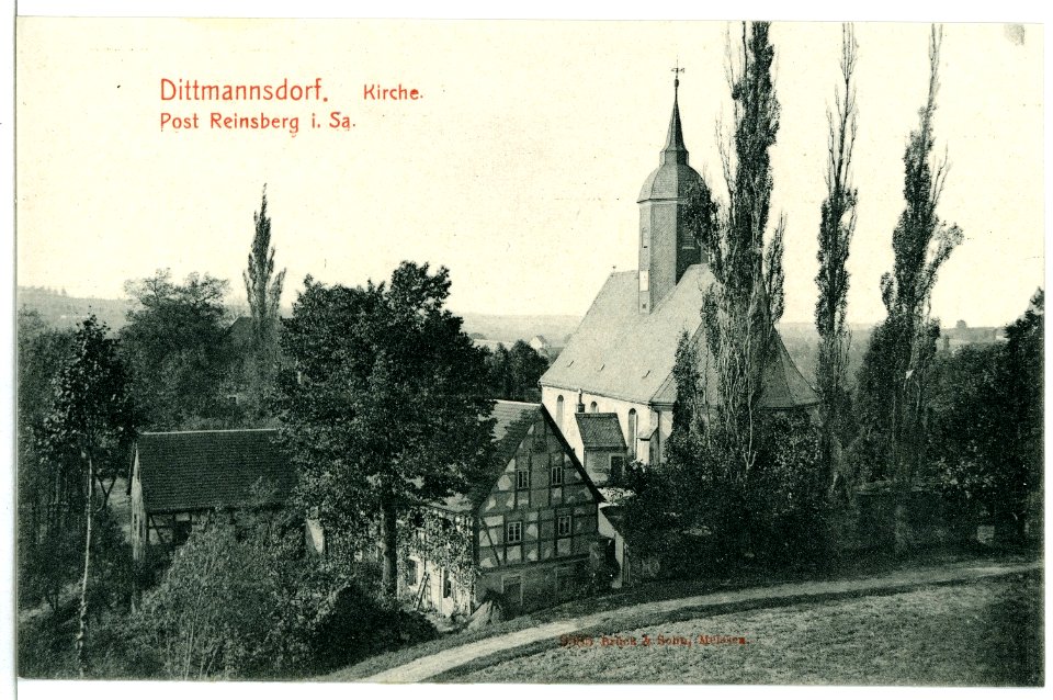 09585-Dittmannsdorf-1908-Kirche-Brück & Sohn Kunstverlag