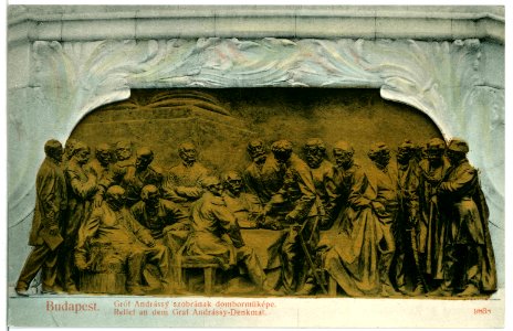 09838-Budapest-1908-Relief an dem Graf Andrassy-Denkmal-Brück & Sohn Kunstverlag