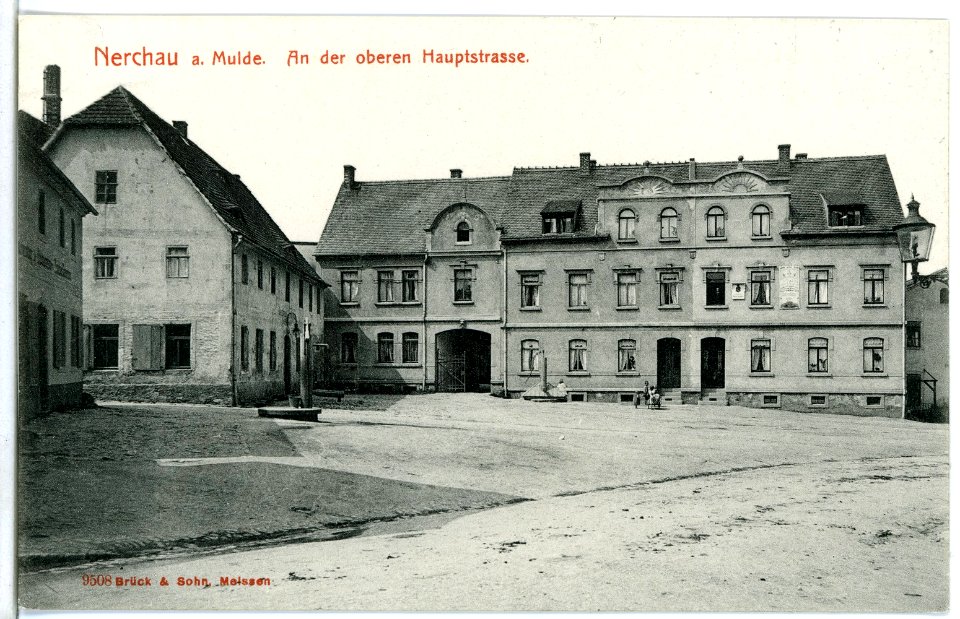 09508-Nerchau-1908-An der oberen Hauptstraße-Brück & Sohn Kunstverlag