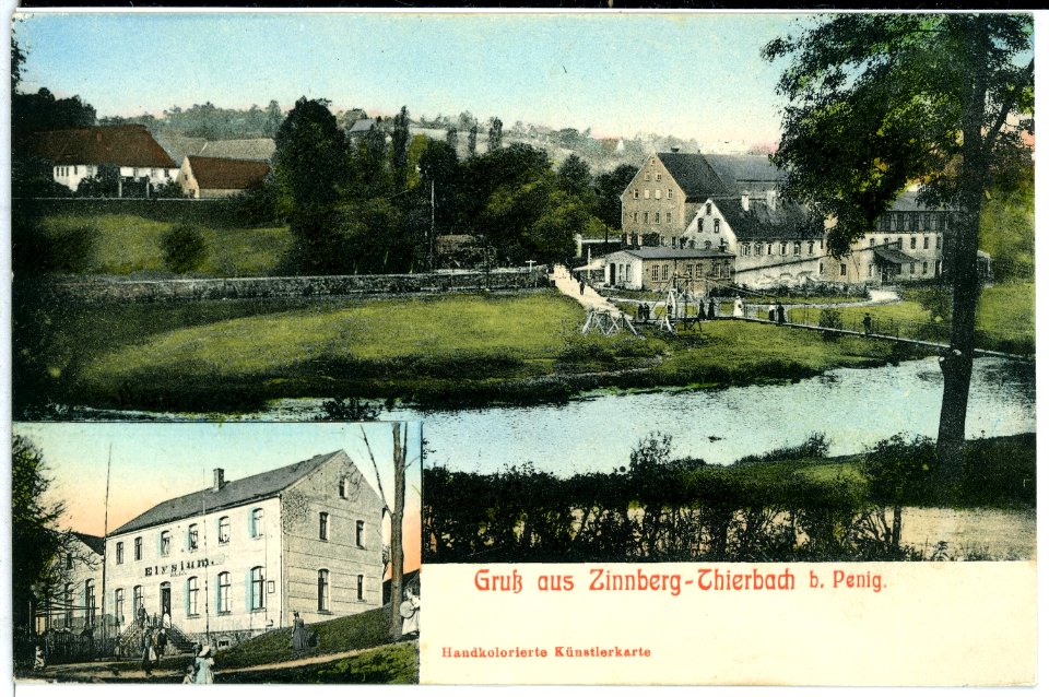 10944-Zinnberg-1909-Blick auf Zinnberg Thierbach-Brück & Sohn Kunstverlag