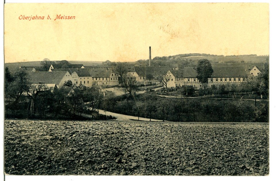09924-Oberjahna-1908-Blick auf Oberjahna-Brück & Sohn Kunstverlag