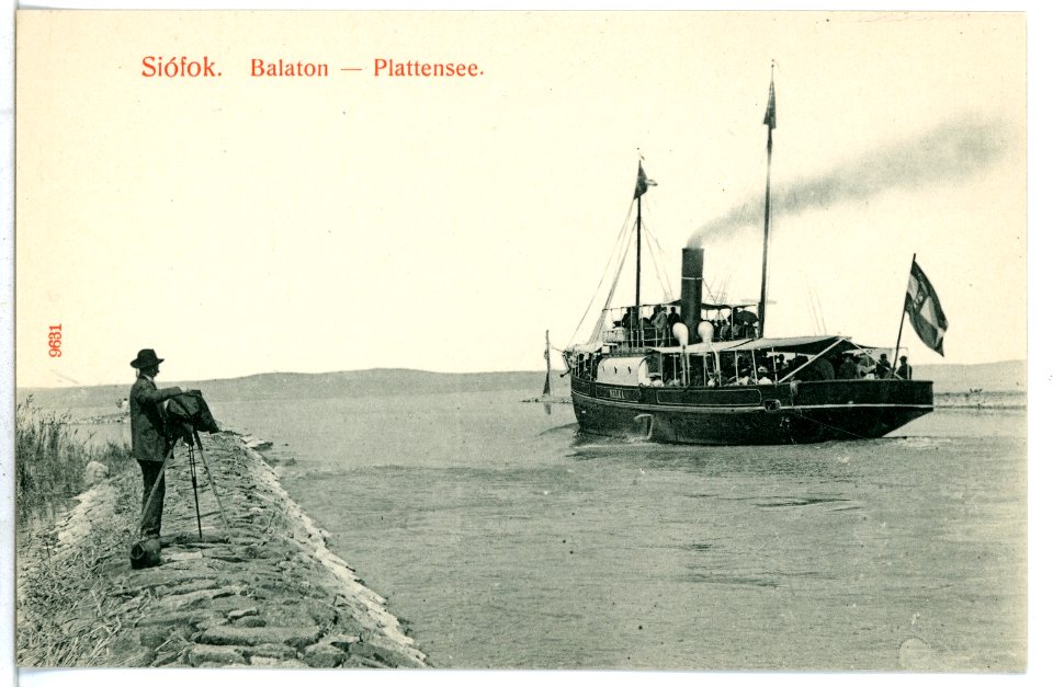 09631-Siofok-1908-Plattensee mit Dampfer Helka-Brück & Sohn Kunstverlag
