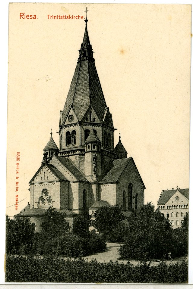 09526-Riesa-1908-Trinitatiskirche-Brück & Sohn Kunstverlag