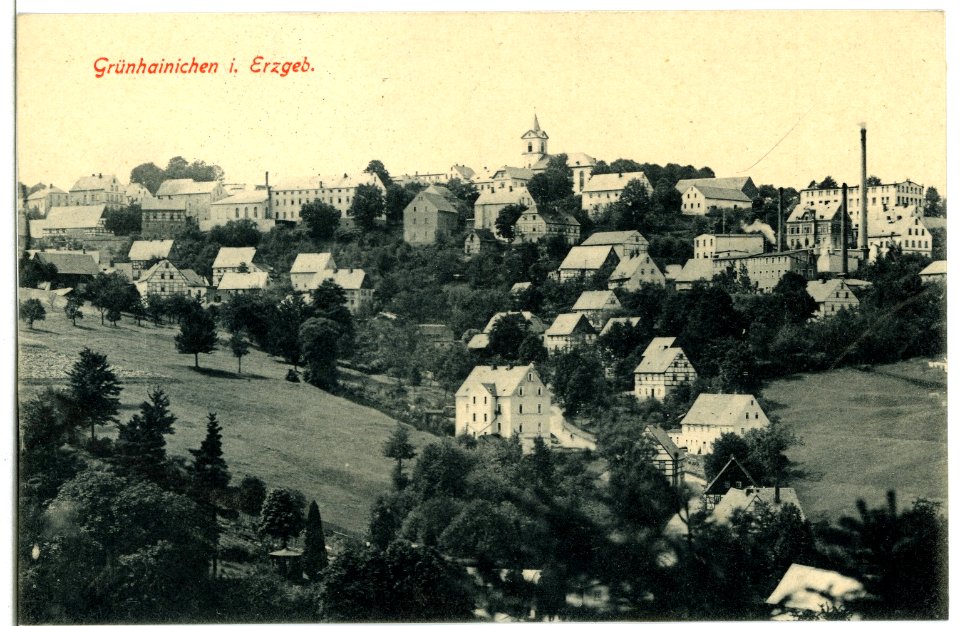 09663-Grünhainichen-1908-Blick auf Grünhainichen-Brück & Sohn Kunstverlag