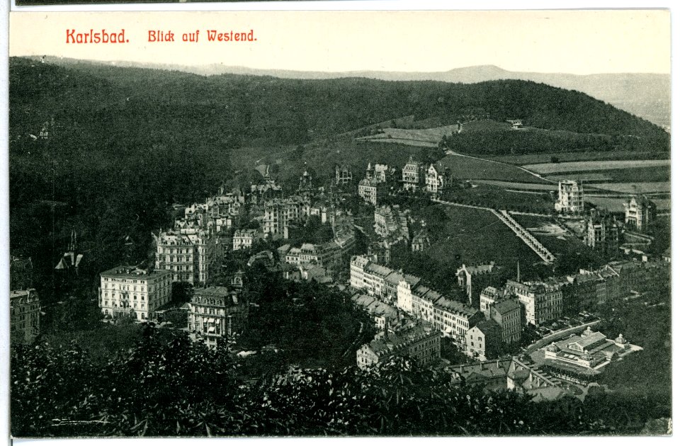 10619-Karlsbad-1909-Blick auf Westend-Brück & Sohn Kunstverlag