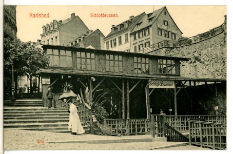 09938-Karlsbad-1908-Schloßbrunnen-Brück & Sohn Kunstverlag