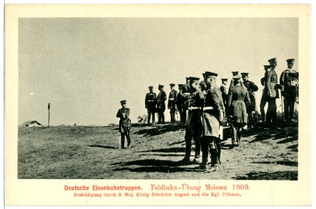 11105-Nünchritz-1910-Deutsche Eisenbahntruppen - Feldbahn-Übung-Brück & Sohn Kunstverlag
