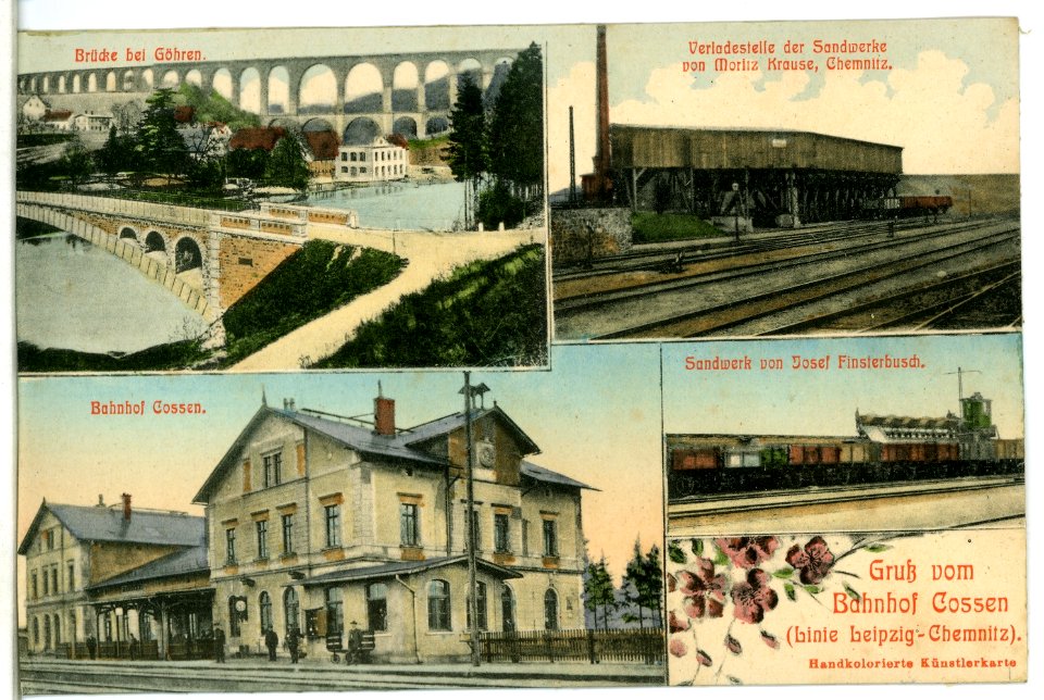 10726-Cossen-1909-Bahnhof-Brück & Sohn Kunstverlag