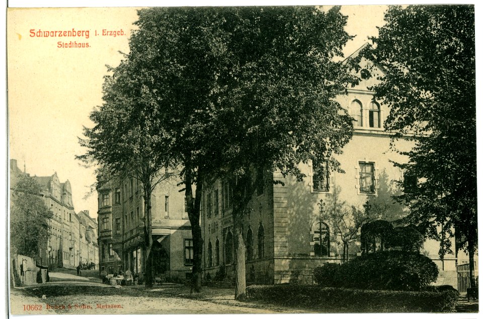10662-Schwarzenberg-1909-Stadthaus-Brück & Sohn Kunstverlag