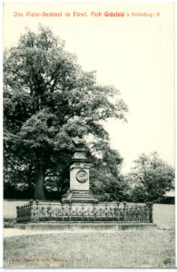 09592-Waldenburg-1908-Park Grünfeld - Otto-Victor-Denkmal-Brück & Sohn Kunstverlag