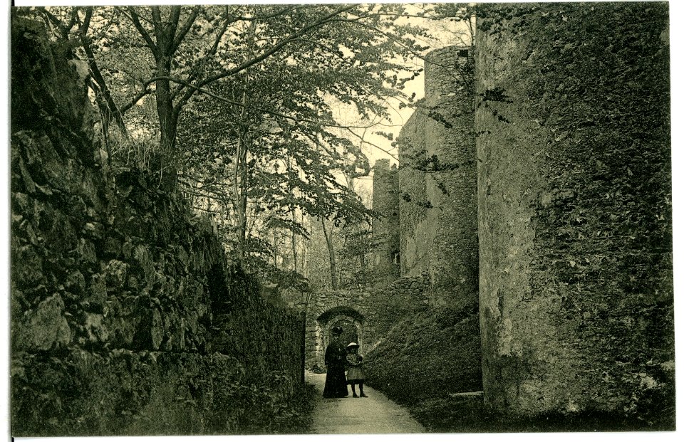 11144-Frauenstein-1910-Partie am Schloß-Brück & Sohn Kunstverlag