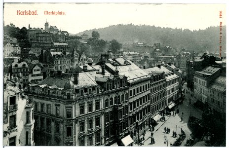 09844-Karlsbad-1908-Marktplatz-Brück & Sohn Kunstverlag