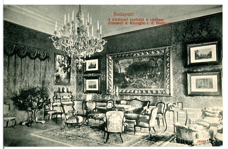 09639-Budapest-1908-Zimmer der Königin in der Hofburg-Brück & Sohn Kunstverlag