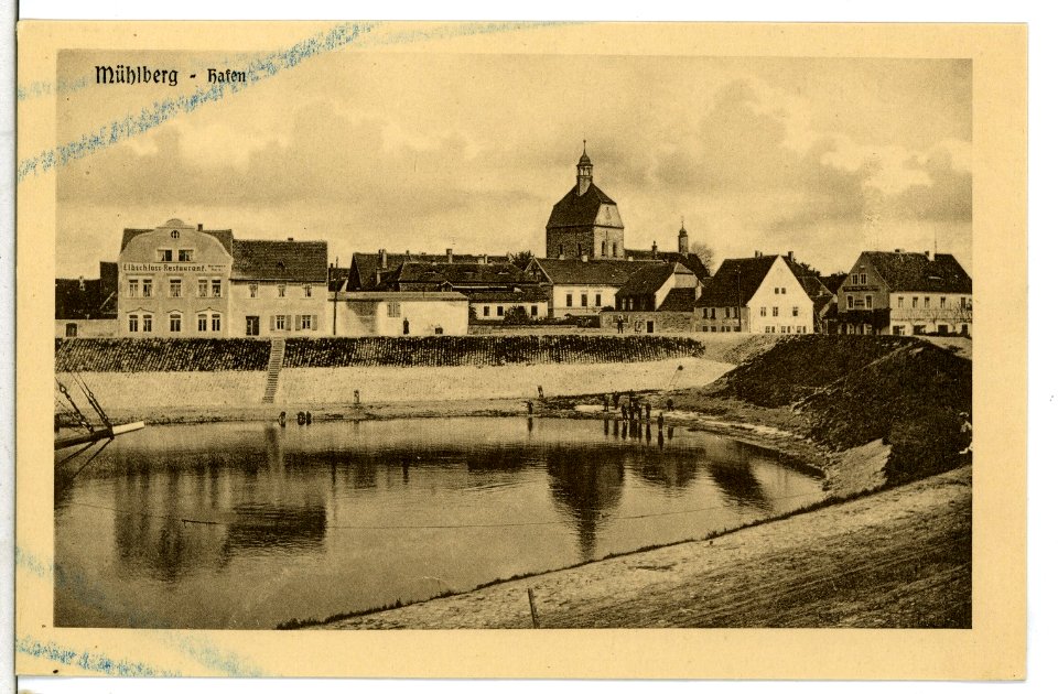 09884-Mühlberg-1908-Hafen-Brück & Sohn Kunstverlag