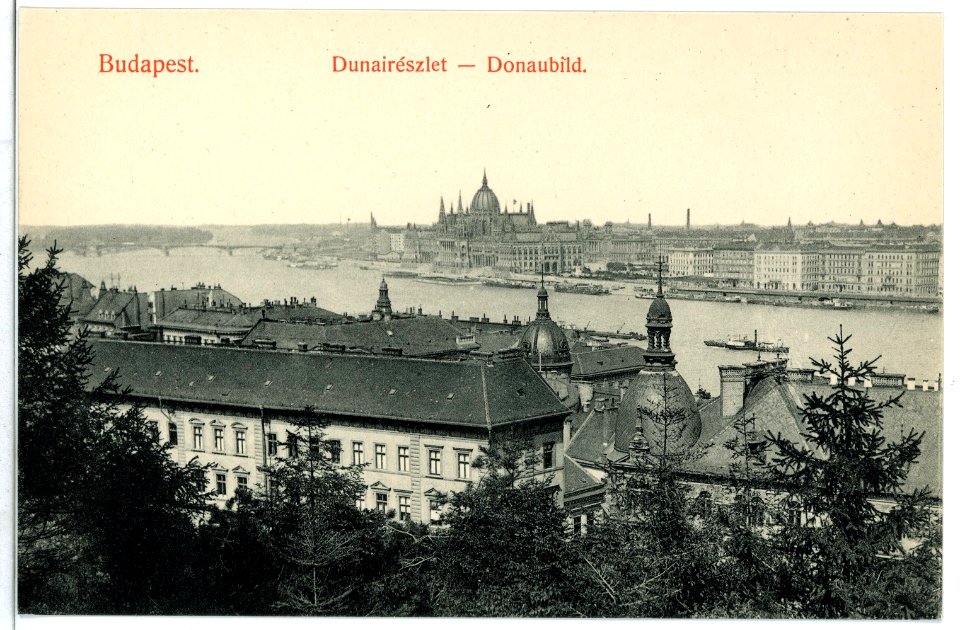 09872-Budapest-1908-Donaubild-Brück & Sohn Kunstverlag