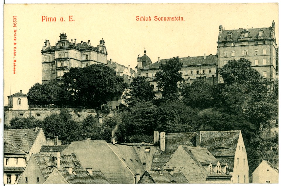 10294-Pirna-1908-Schloß Sonnenstein-Brück & Sohn Kunstverlag