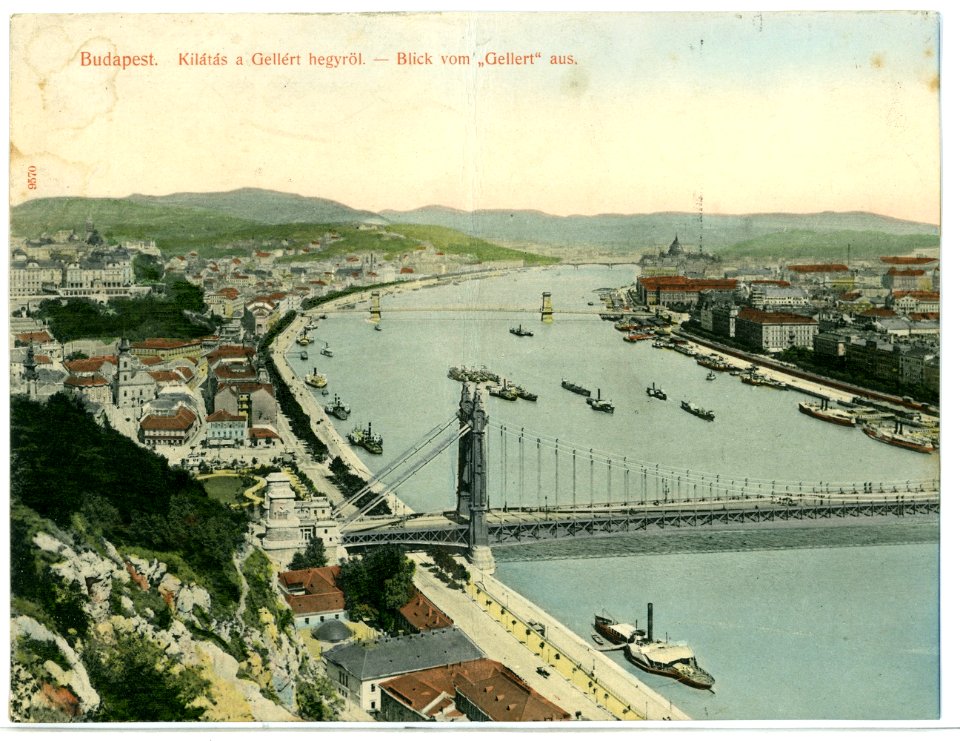 09570-Budapest-1908-Blick vom "Gellert" aus-Brück & Sohn Kunstverlag