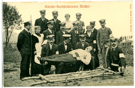 09615-Meißen-1908-Arbeiter Sanitätskolonne-Brück & Sohn Kunstverlag photo