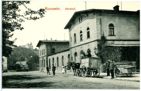 10113-Roßwein-1908-Bahnhof-Brück & Sohn Kunstverlag photo
