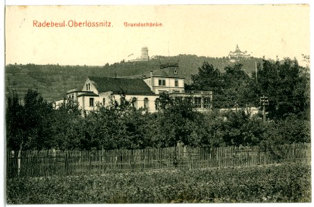 09576-Radebeul-1908-Oberlößnitz Grundschänke-Brück & Sohn Kunstverlag