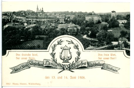09862-Waldenburg-1908-Sängerfest in Waldenburg-Brück & Sohn Kunstverlag