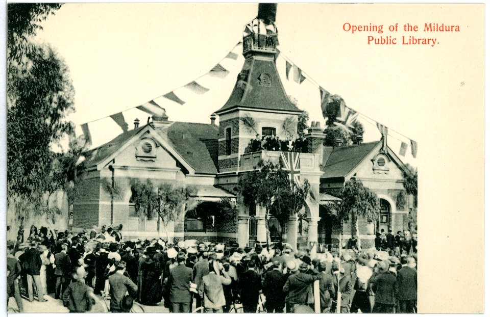 10290-Mildura-1908-Opening of the Mildura Public Library-Brück & Sohn Kunstverlag
