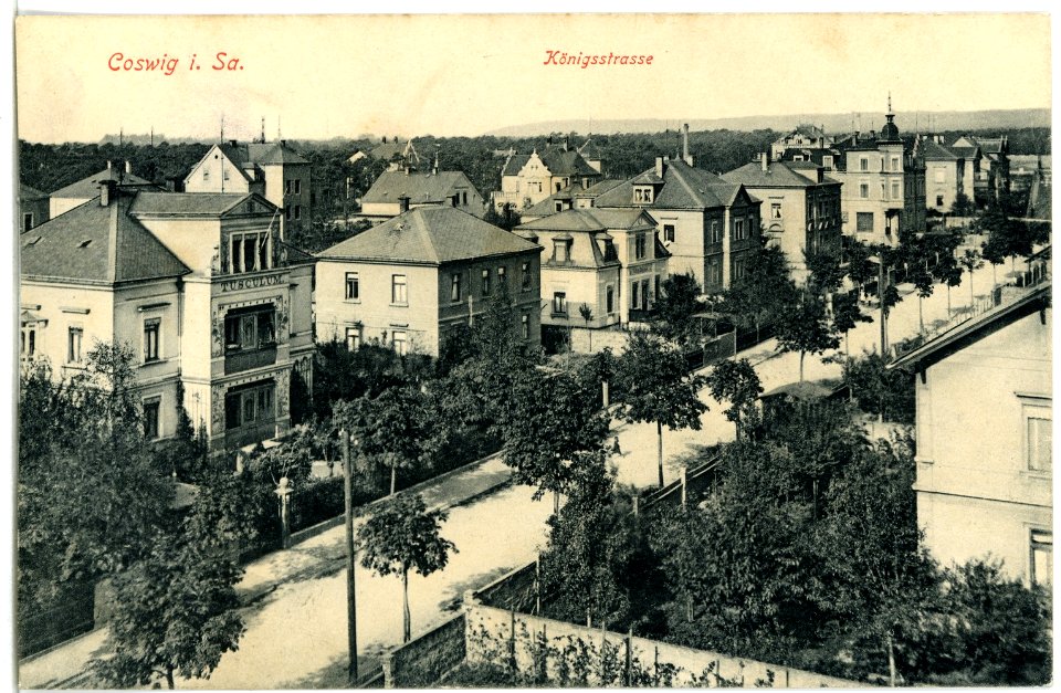 09724-Coswig-1908-Königstraße-Brück & Sohn Kunstverlag