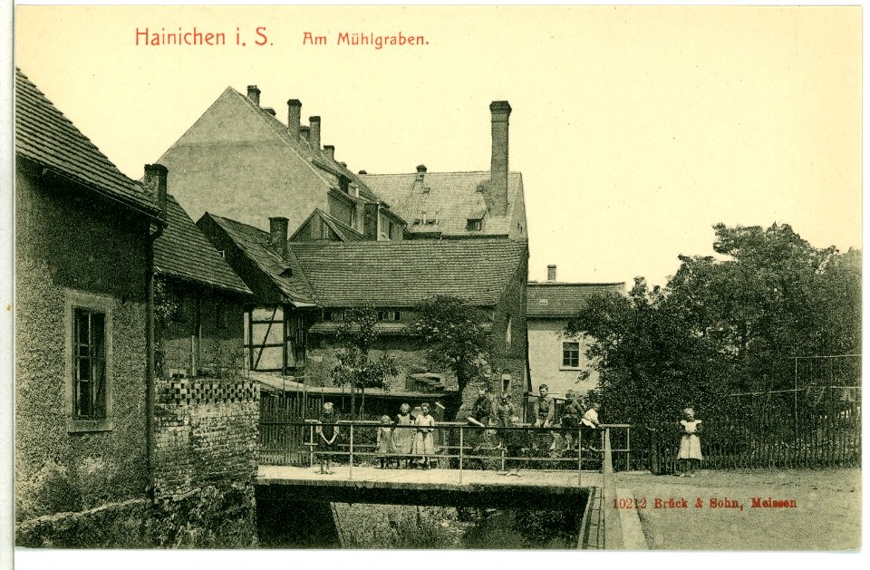 10212-Hainichen-1908-Am Mühlgraben-Brück & Sohn Kunstverlag