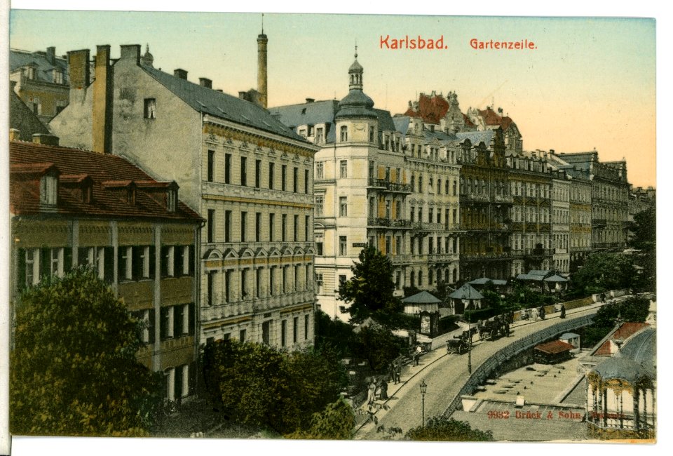 09932-Karlsbad-1908-Gartenzeile-Brück & Sohn Kunstverlag